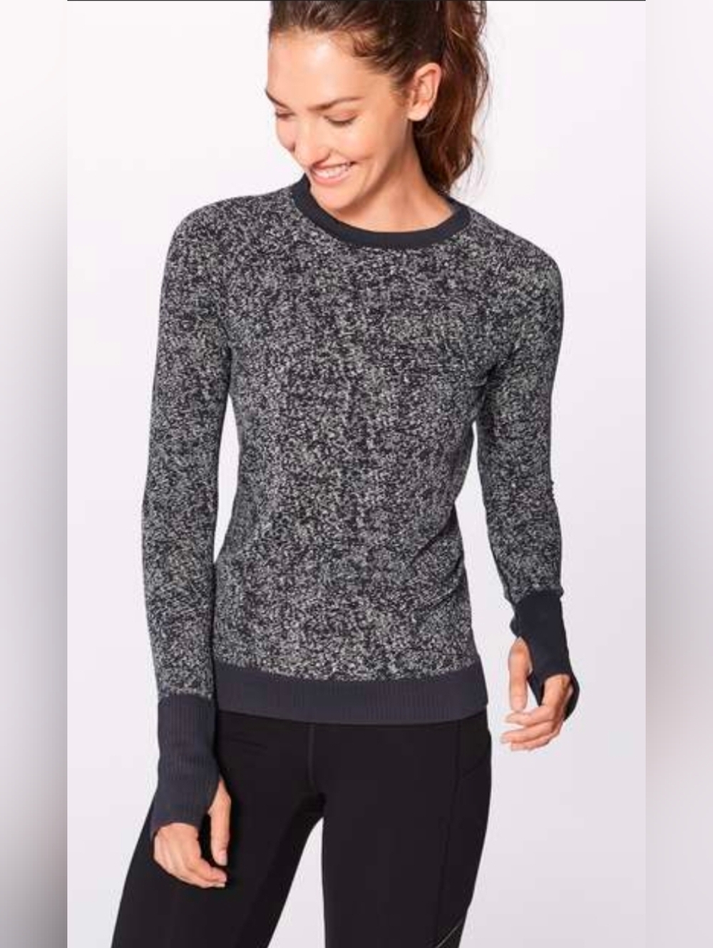 Lululemon Rest Less PulloverBlack / White (First Release) No Tag Size Medium?